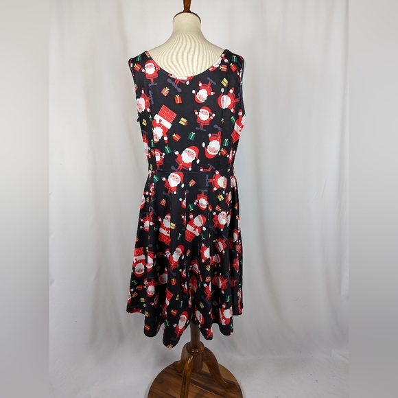 Styleworld Black Red Sleeveless Skater Dress Santa Christmas Bar Crawl Size XL - Picture 2 of 8